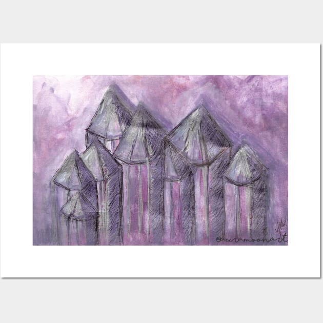 Amethyst watercolor artwork Wall Art by Don’t Care Co